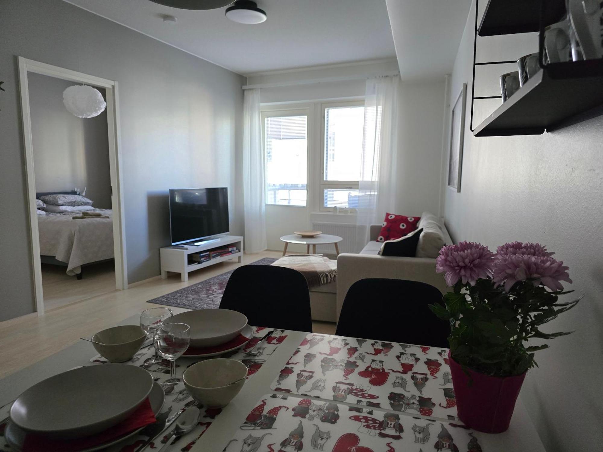 Uusi Kotoisa Kaksio Yksityissaunalla Rovaniemi Luaran gambar